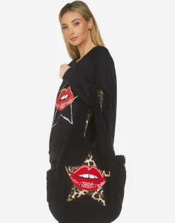 Flash Sale Galilea Leopard Star Lip Patch Bags