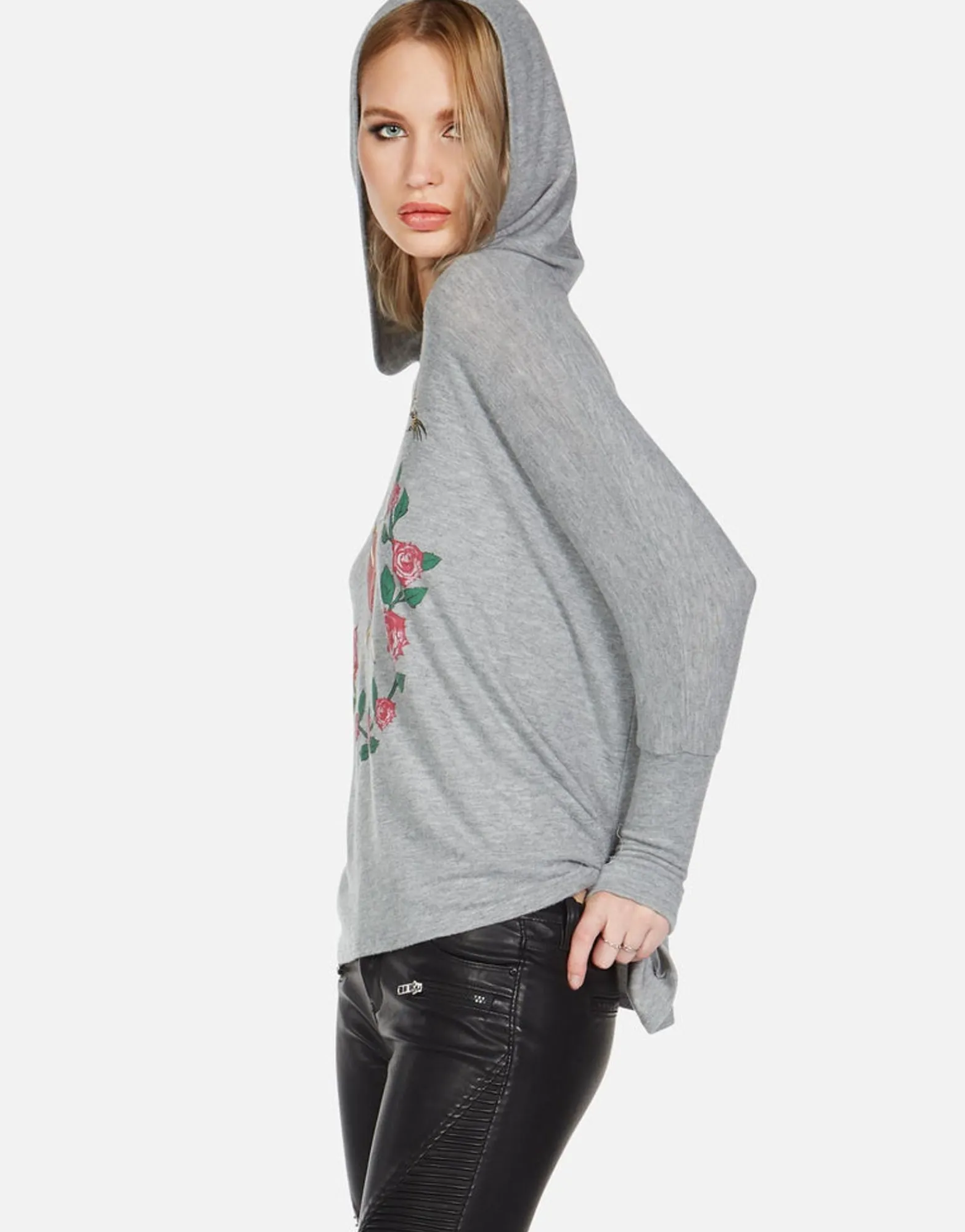 Sale Garden Of Love Oversized Pullover W/ Hood | Wilma By Women Hoodies