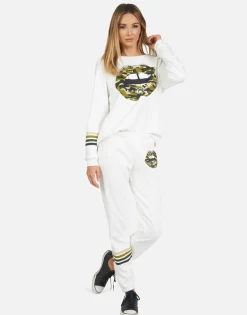 Shop Gia Camo Lip Women Long Sweatpants