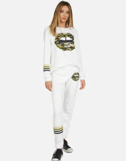Shop Gia Camo Lip Women Long Sweatpants