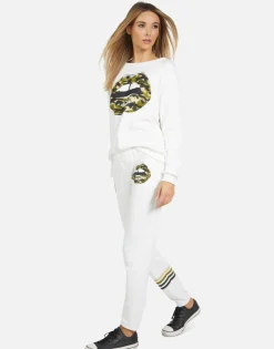 Shop Gia Camo Lip Women Long Sweatpants