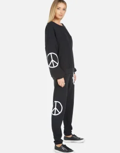 New Gia Skull Peace Hand Women Long Sweatpants