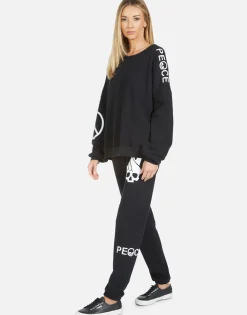 New Gia Skull Peace Hand Women Long Sweatpants