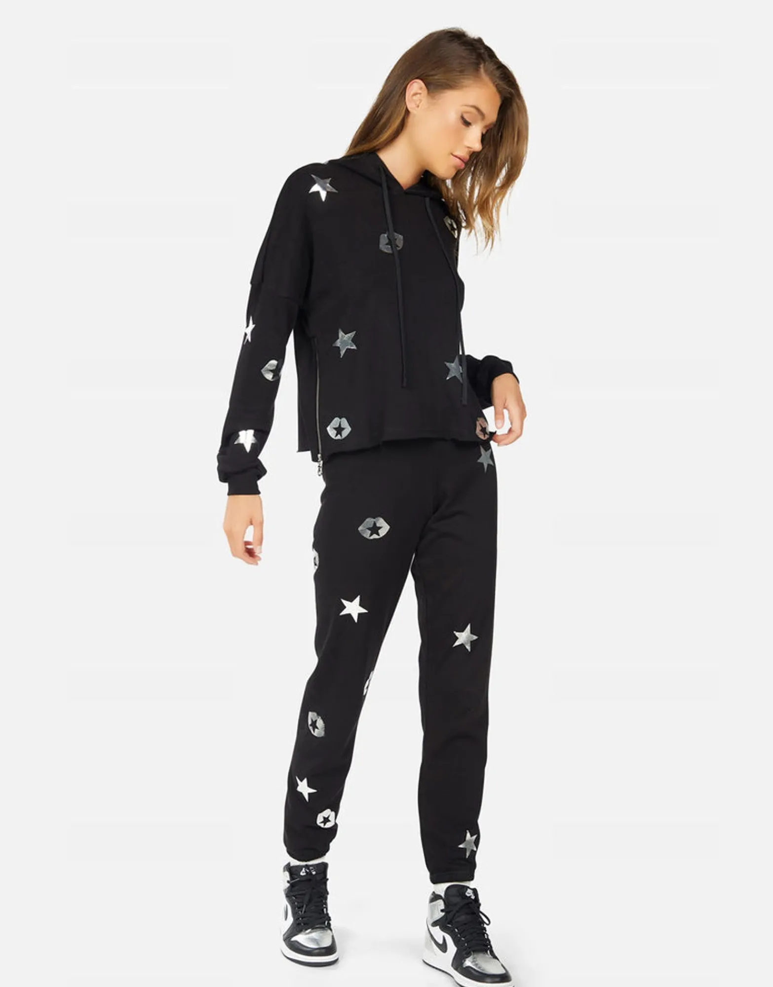 Flash Sale Gia Star Lip Elements Women Crop Sweatpants