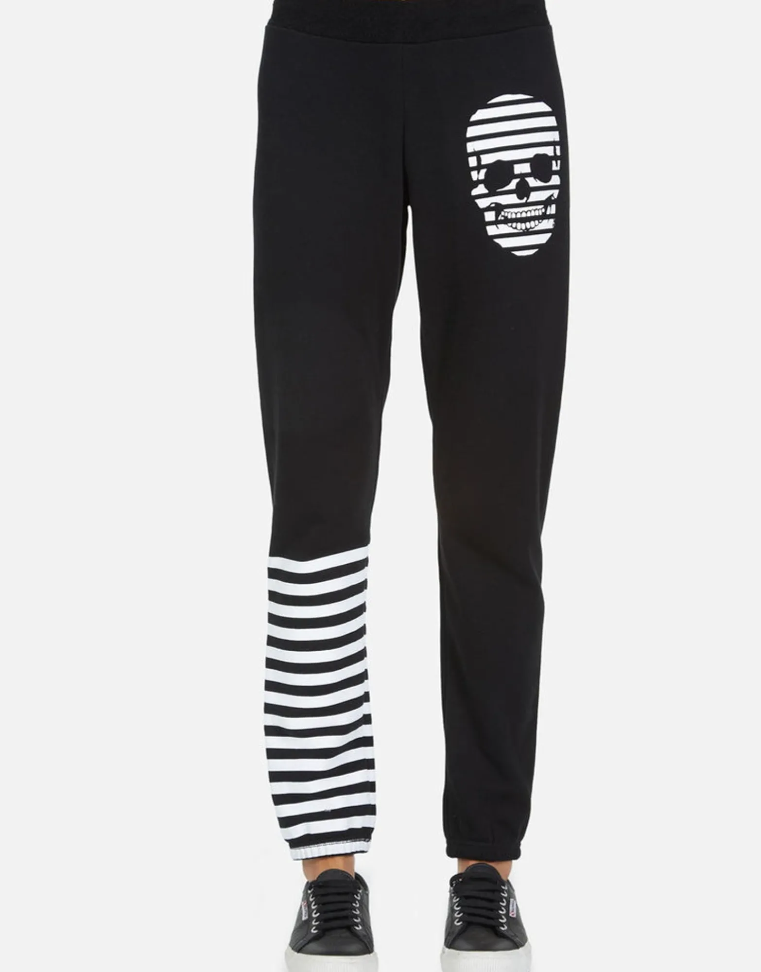 Cheap Gia Stripe Skull Women Long Sweatpants