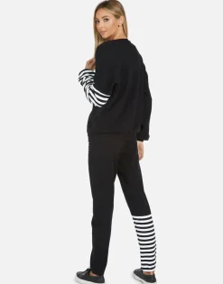 Cheap Gia Stripe Skull Women Long Sweatpants