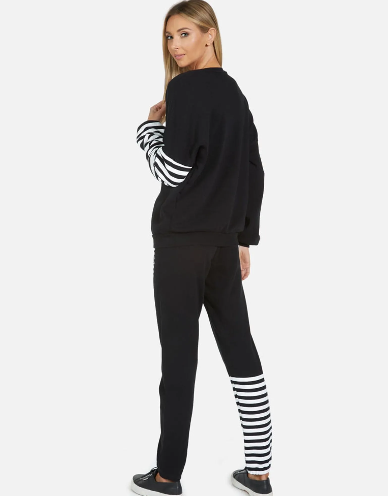Cheap Gia Stripe Skull Women Long Sweatpants