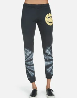 Store Gia Text Happy Face Women Long Sweatpants