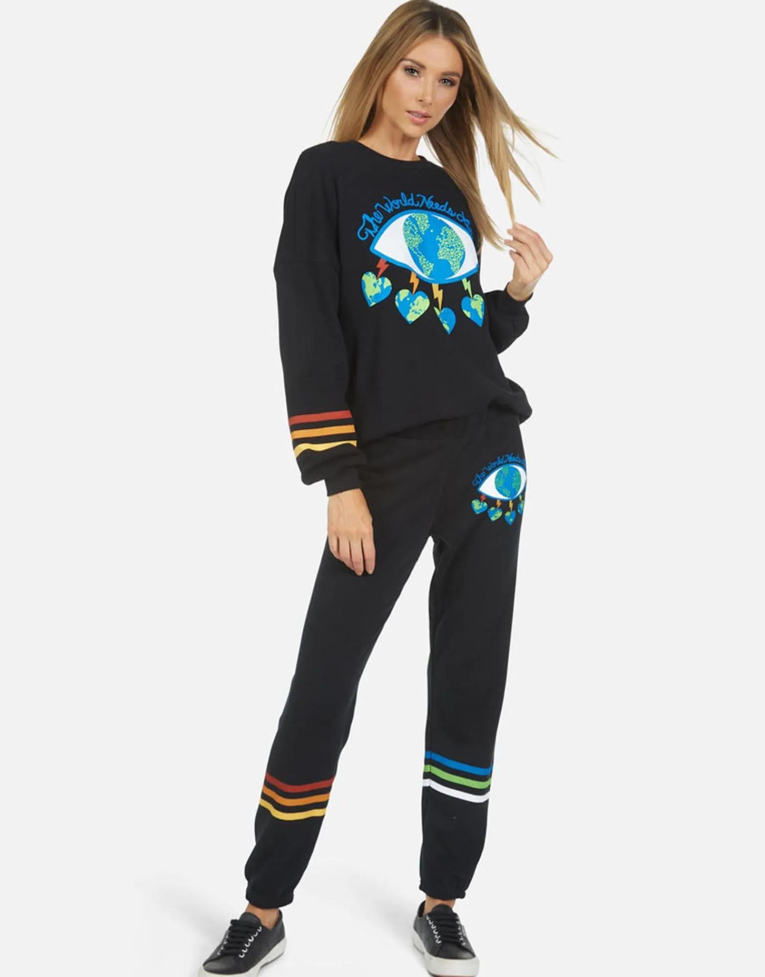 Fashion Gia World Eye Love Women Long Sweatpants