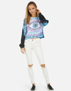 Cheap Gloria Tie Dye Eye Women Long Sleeve