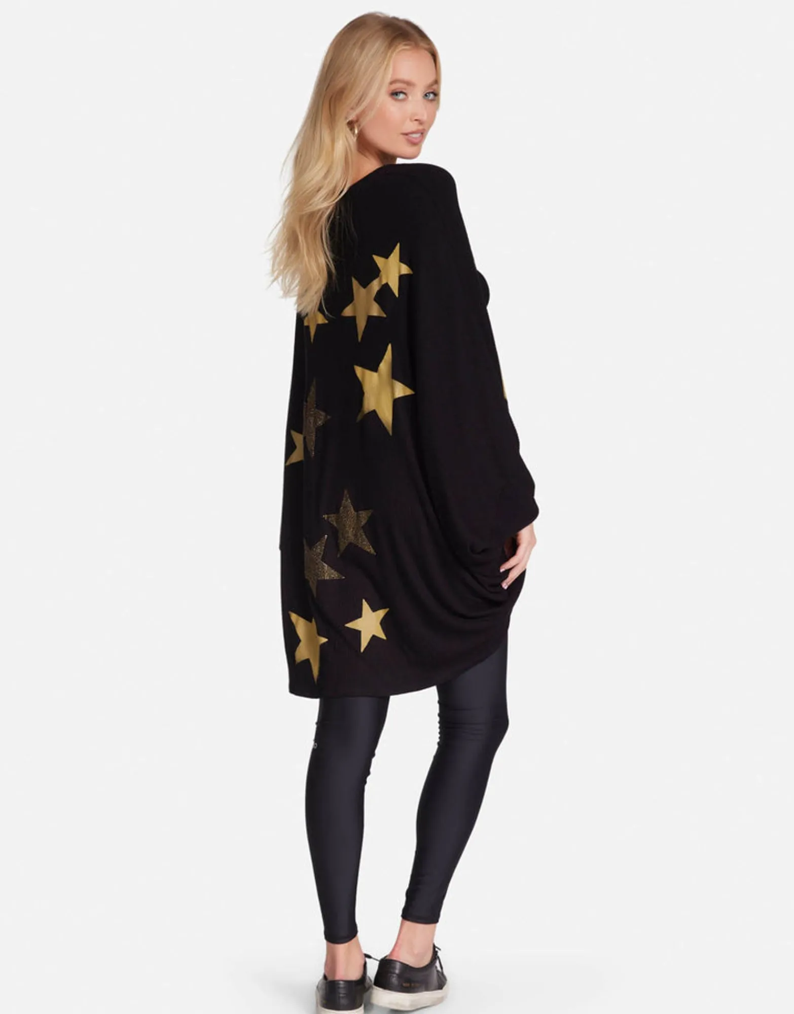 Cheap Gold Crystal Multi Stars Drape Cardigan | Isla By Women Sweaters & Knits