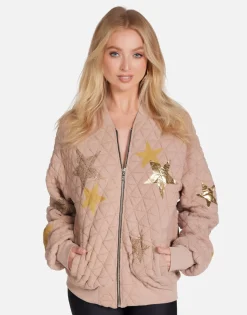 New Gold Crystal Multi Stars Jacket In | Arlette By Women Long Sleeve