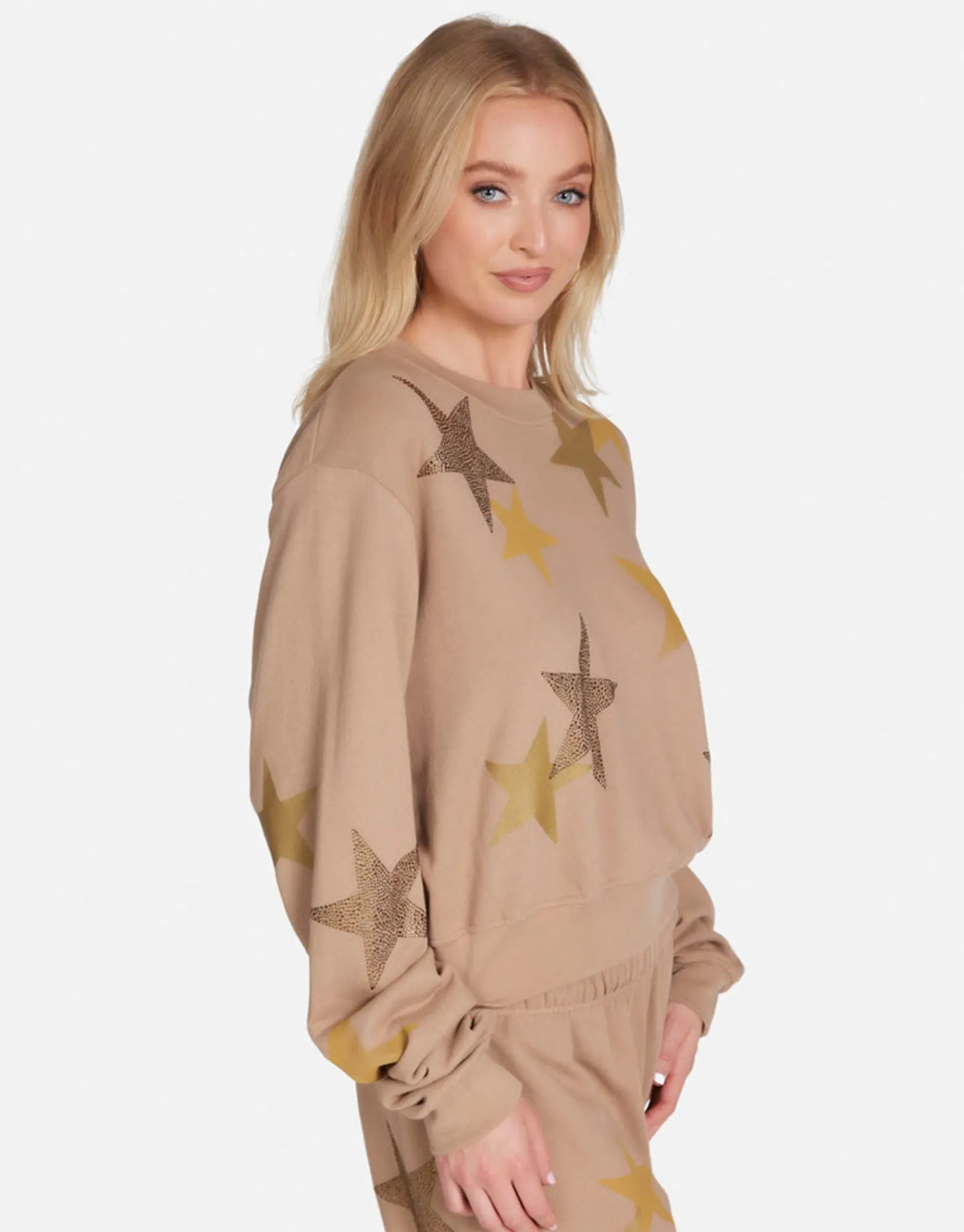 Outlet Gold Crystal Multi Stars Pullover | Spalding By Women Long Sleeve