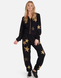Store Gold Crystal Multi Stars Hoodie In | Lachelle By Women Hoodies