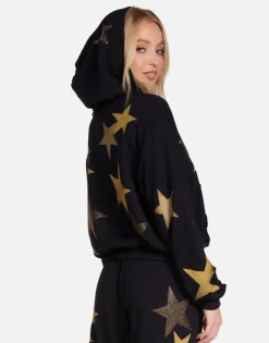 Store Gold Crystal Multi Stars Hoodie In | Lachelle By Women Hoodies