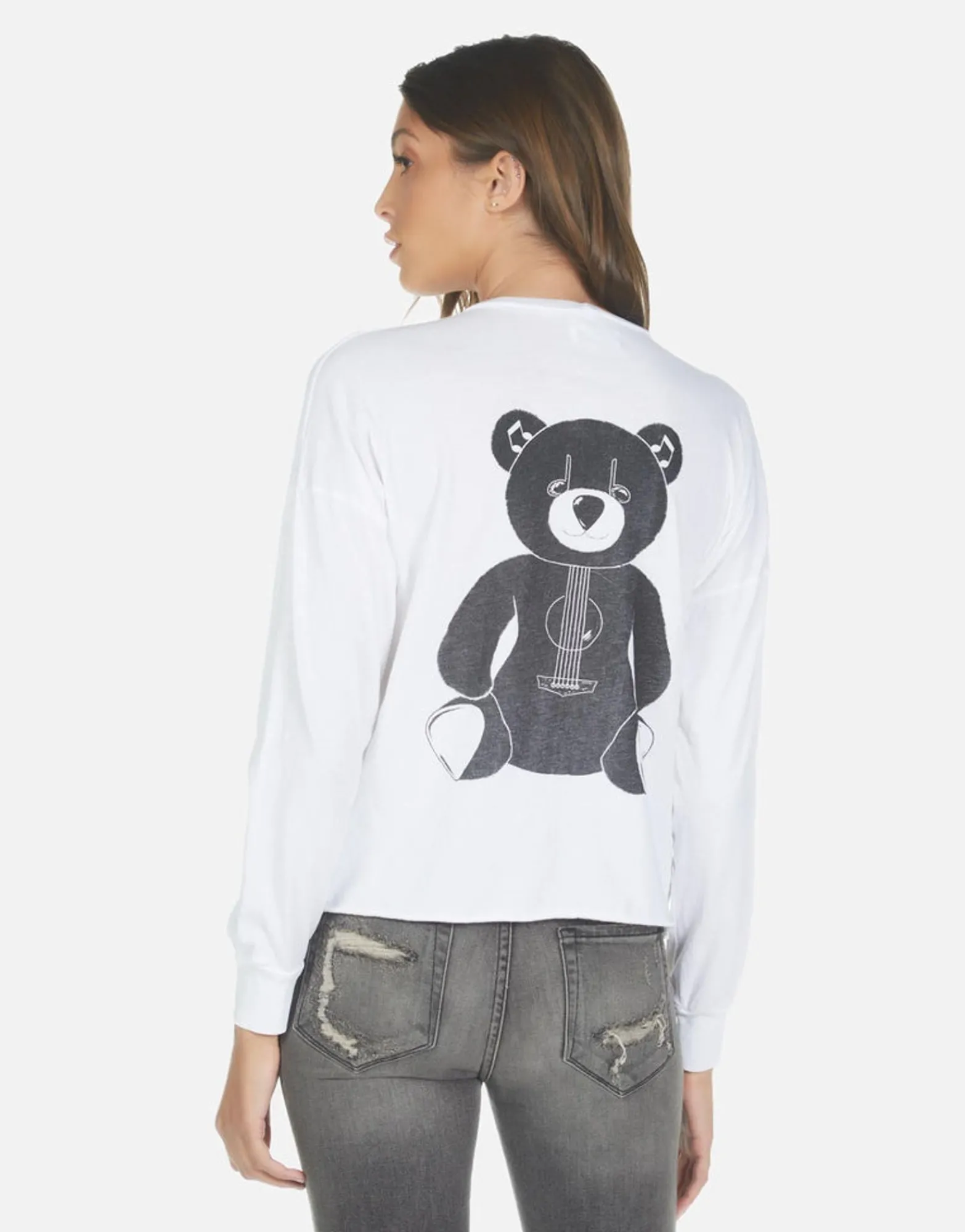 Sale Guitar Bear L/S Crop Tee | Luella By Women Long Sleeve