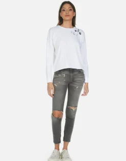 Sale Guitar Bear L/S Crop Tee | Luella By Women Long Sleeve
