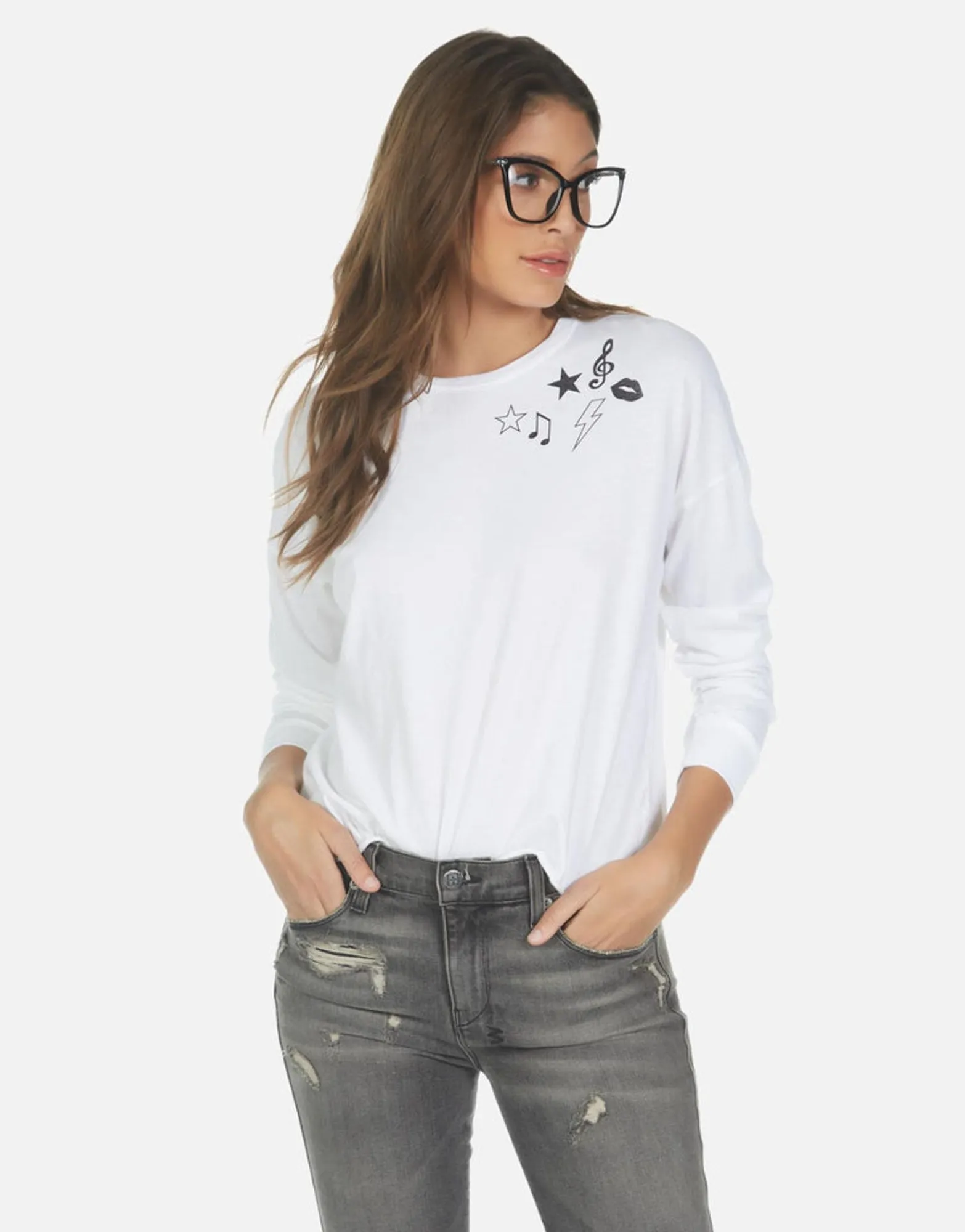 Sale Guitar Bear L/S Crop Tee | Luella By Women Long Sleeve