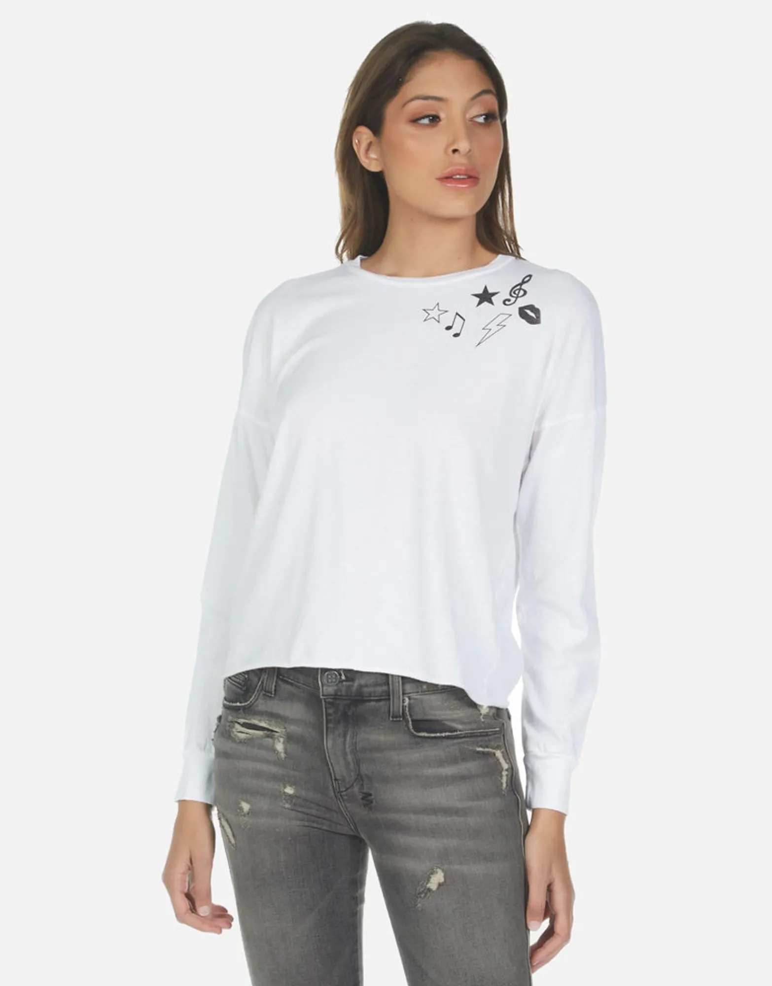 Sale Guitar Bear L/S Crop Tee | Luella By Women Long Sleeve