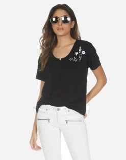 Hot Guitar Bear S/S Boyfriend Tee | Elara By Women Short Sleeve