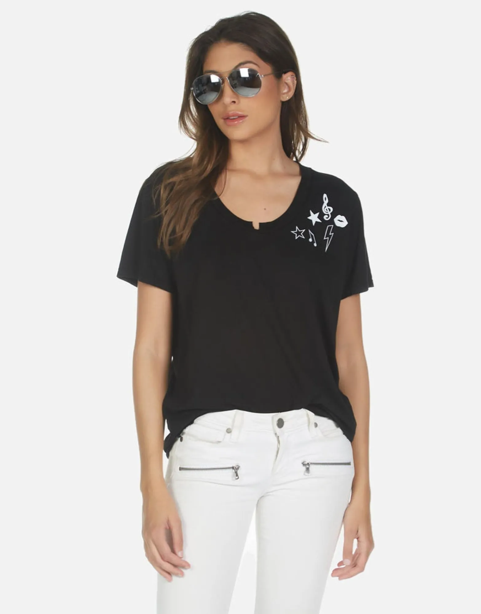 Hot Guitar Bear S/S Boyfriend Tee | Elara By Women Short Sleeve