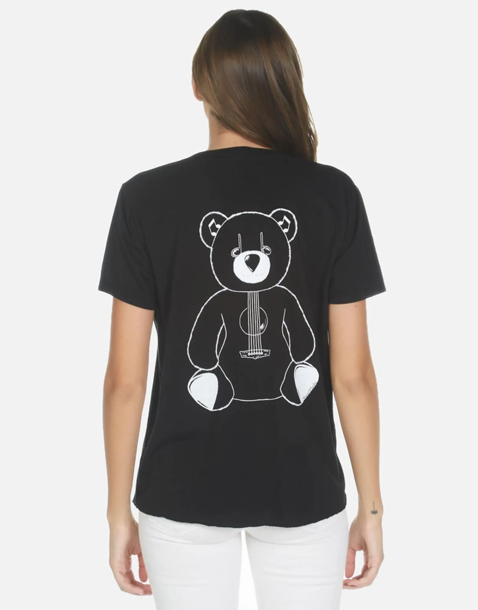 Hot Guitar Bear S/S Boyfriend Tee | Elara By Women Short Sleeve
