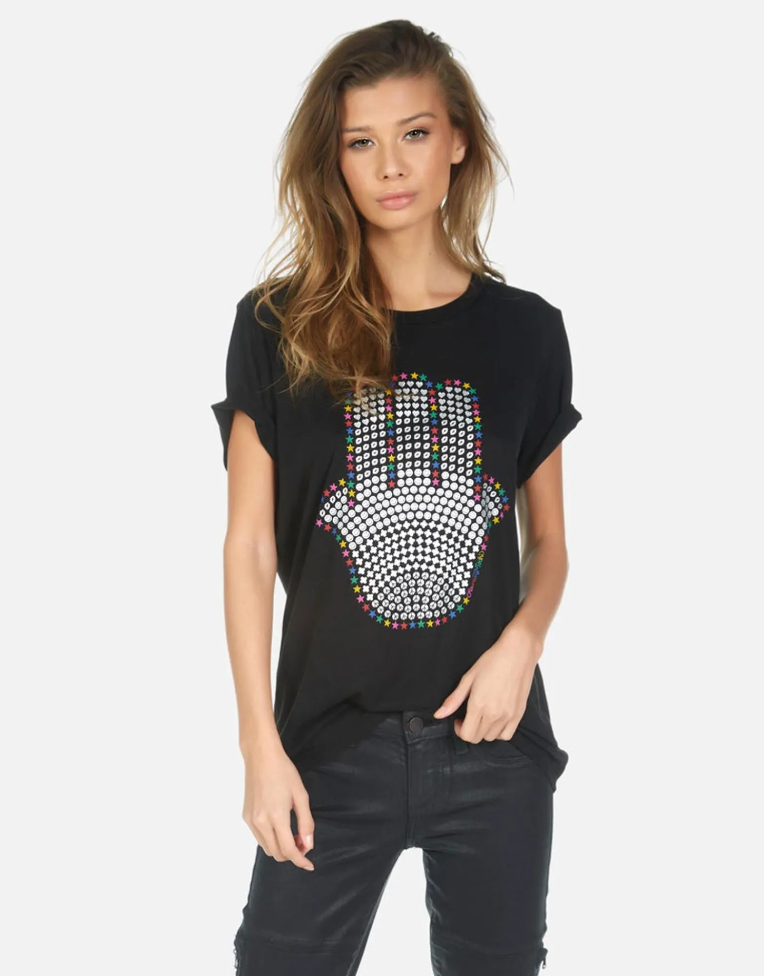 Shop Hamsa Elements Boyfriend Tee | Wolf By Women Short Sleeve
