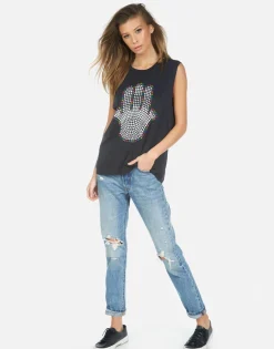 Discount Hamsa Elements Boyfriend Tank | Kel By Women Tanks