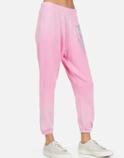 Best Hamsa Elements Pink Ombre Crop Sweatpant | Alana By Women Crop Sweatpants