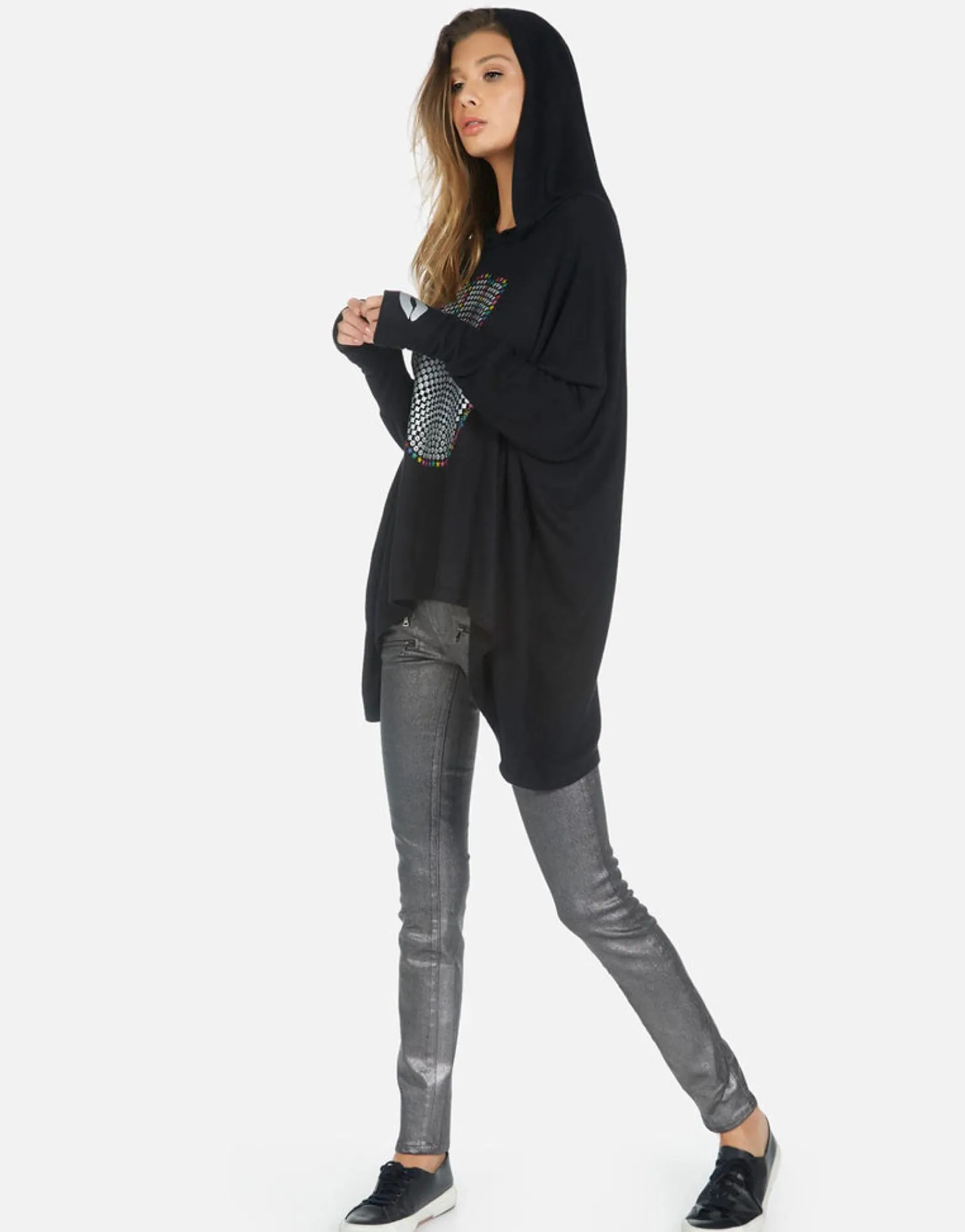 New Hamsa Elements Pullover Boyfriend Hoodie | Wilma By Women Hoodies