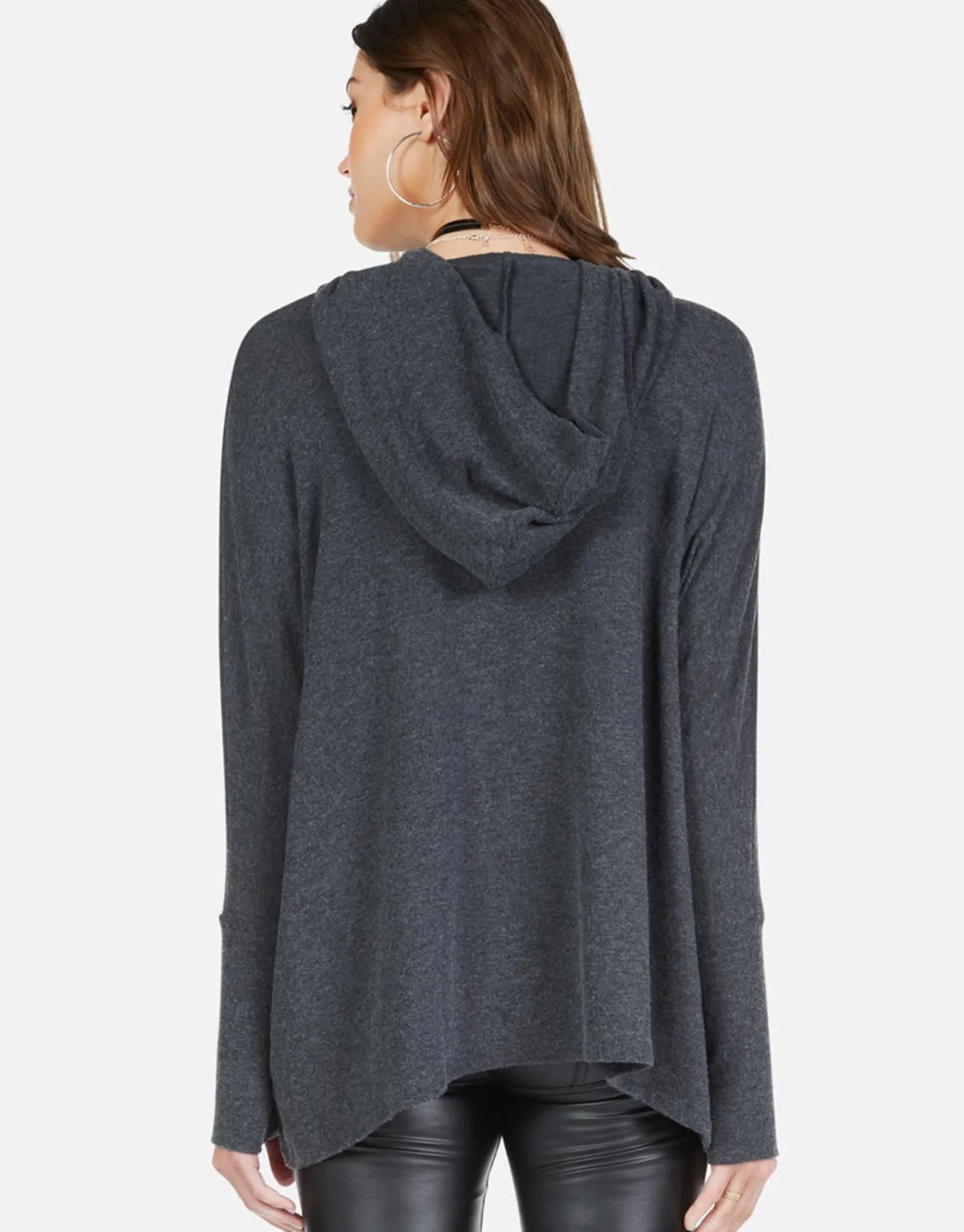 Cheap Happiness Lip Oversized Pullover W/ Hood | Wilma By Women Hoodies