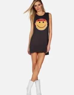 Best Happy Pizza Sleeveless Mini Dress | Deanna By Women Dresses