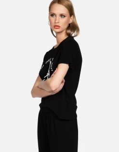 Fashion Happy Skull Flower Outline S/S Vintage Tee | Croft By Women Short Sleeve