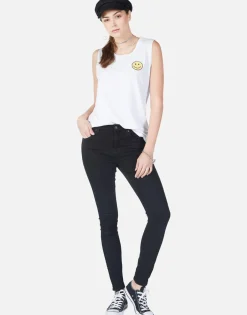 Discount Happyface Patch Scoop Neck Tank | Sibley By Women Tanks