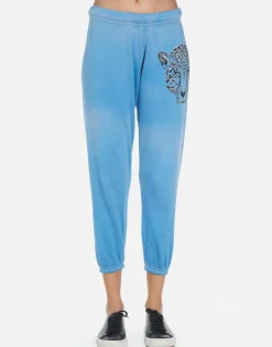 Discount Heart Leopard Cropped Sweatpant | Alana By Women Crop Sweatpants
