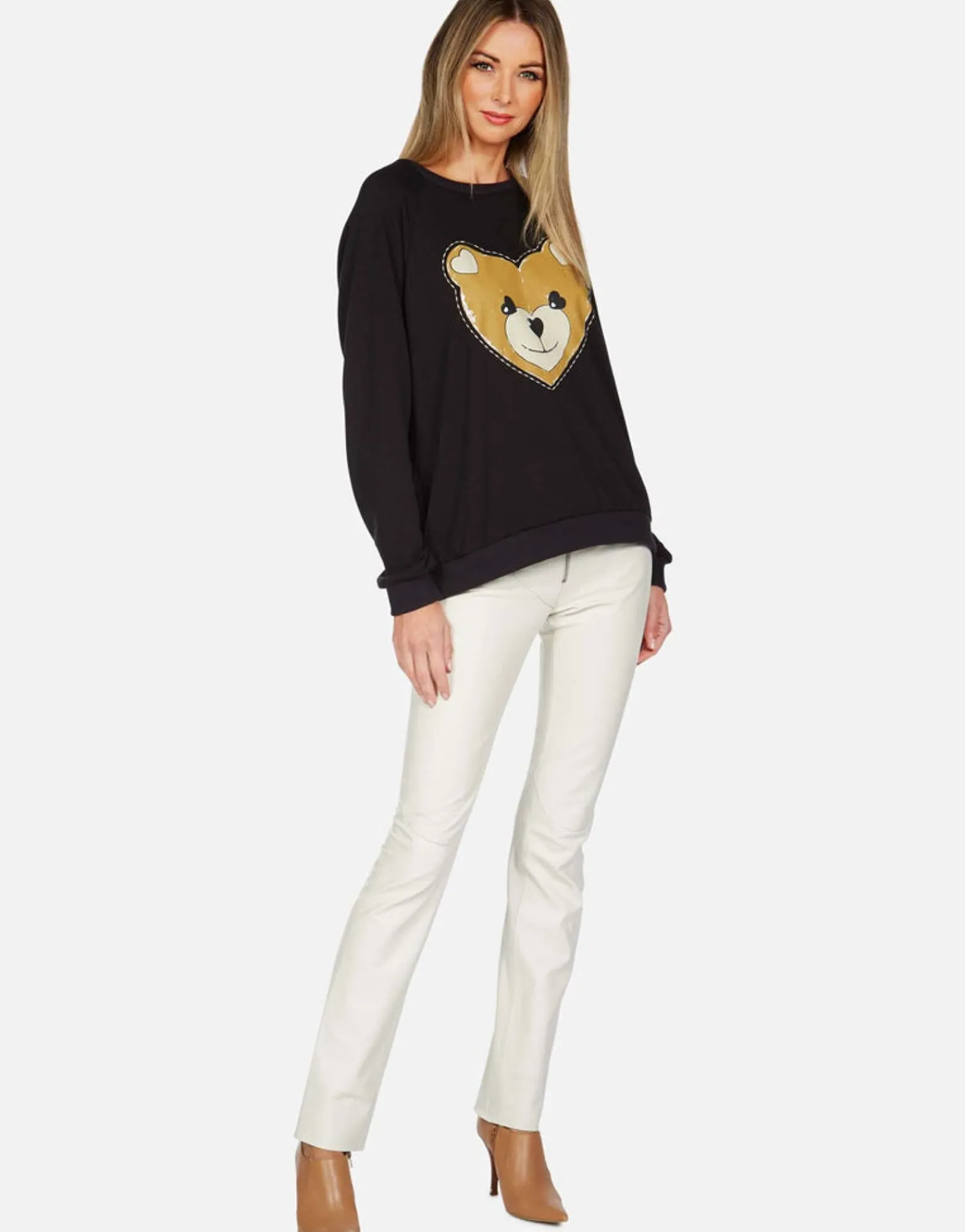 Cheap Heart Teddy L/S Vintage Pullover | Noleta By Women Long Sleeve
