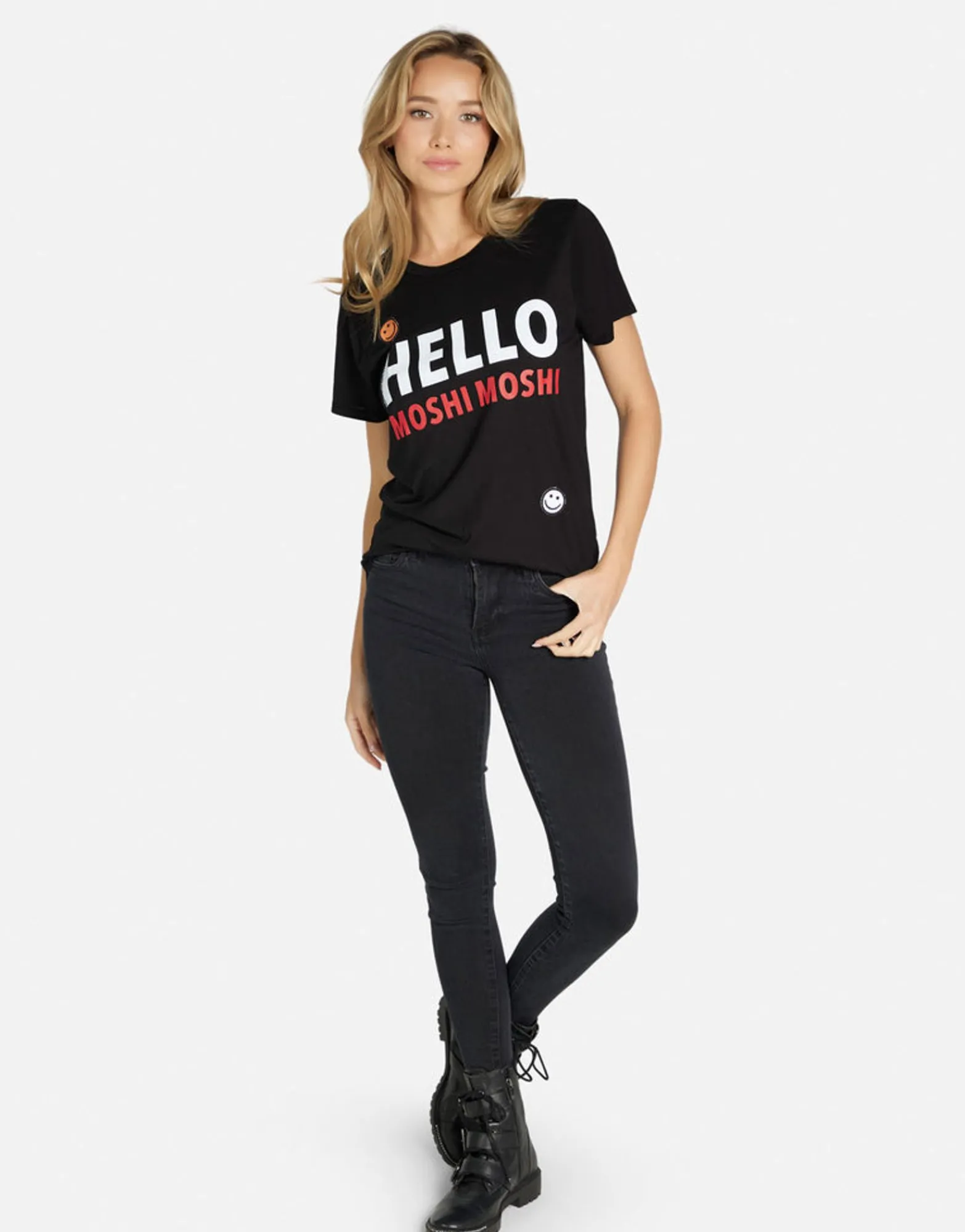 Discount Hello Moshi Women'S Boyfriend Tee In | Wolf By Women Short Sleeve