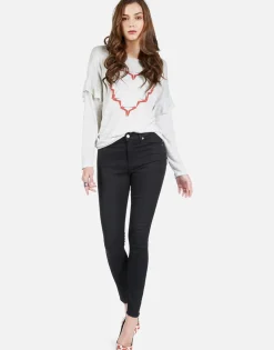 Store High Heel Heart L/S Ruffle Trim Tee | Kennedy By Women Long Sleeve