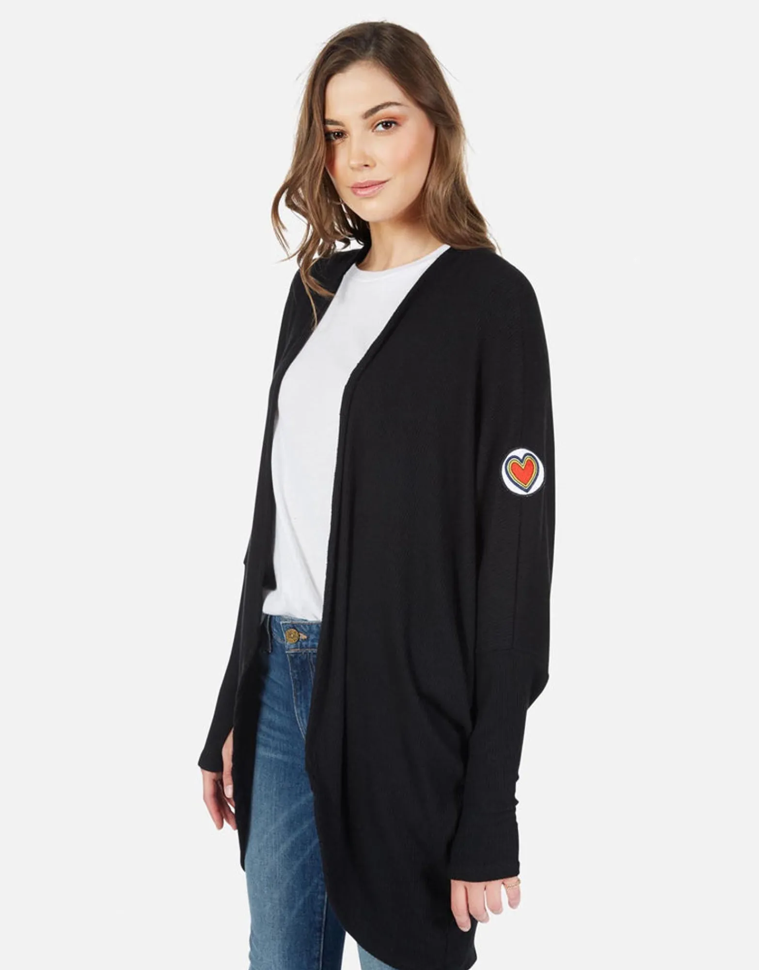 Online Hippie Peace Love Patches Cardigan Wrap | Irina By Women Sweaters & Knits
