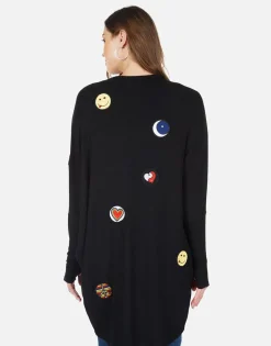 Online Hippie Peace Love Patches Cardigan Wrap | Irina By Women Sweaters & Knits