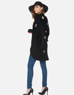 Online Hippie Peace Love Patches Cardigan Wrap | Irina By Women Sweaters & Knits