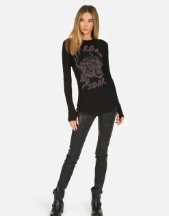 Sale If I Roar Tiger Fitted Top | Mckinley X By Women Long Sleeve