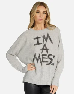 Sale I'M A Mess Cashmere Sweater W/Thumbholes | Hollis By Women Sweaters & Knits