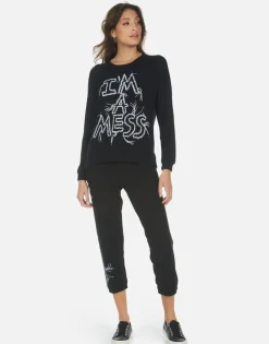 Sale I'M A Mess Crop Sweatpant | Alana By Women Crop Sweatpants