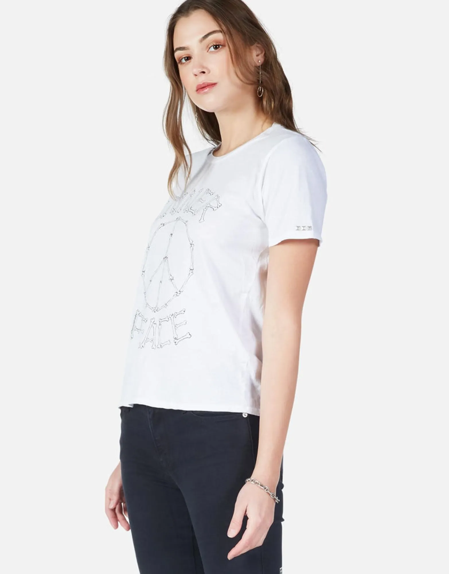 New Inner Peace Bones S/S Vintage Tee W/ Studs | Croft By Women Short Sleeve