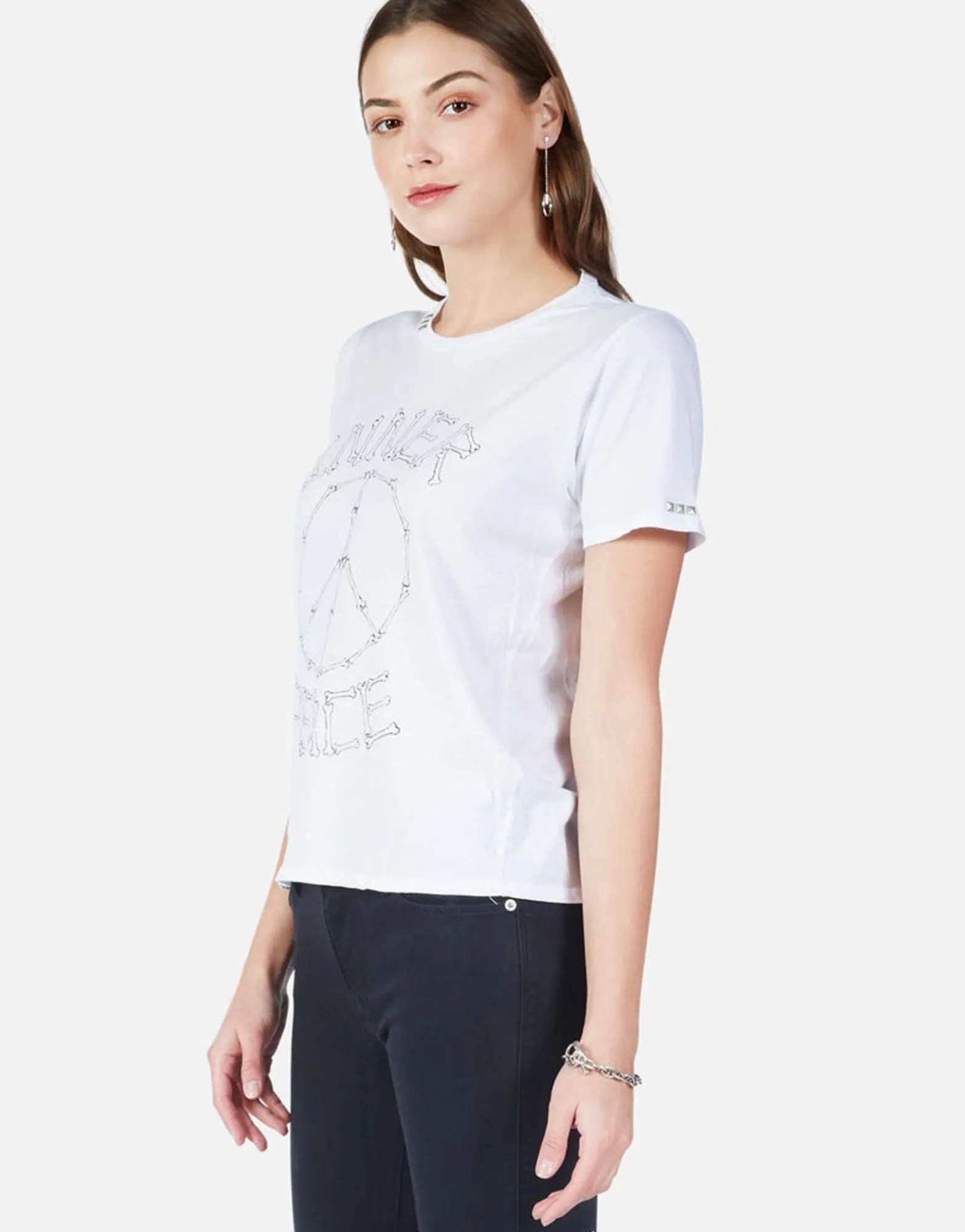 New Inner Peace Bones S/S Vintage Tee W/ Studs | Croft By Women Short Sleeve