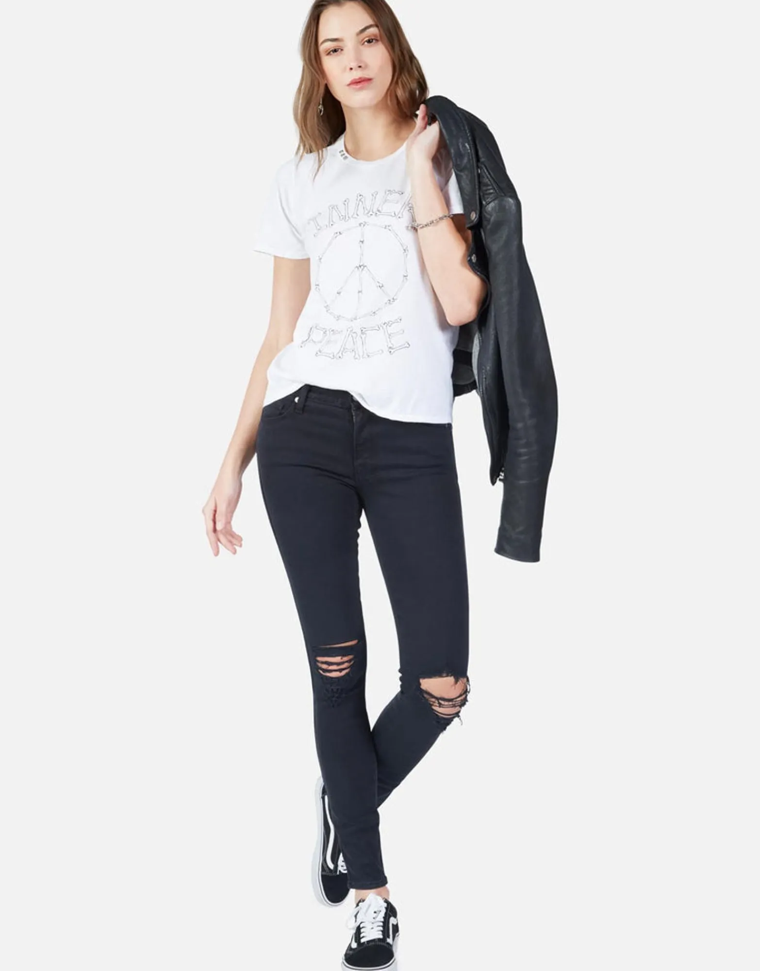 New Inner Peace Bones S/S Vintage Tee W/ Studs | Croft By Women Short Sleeve