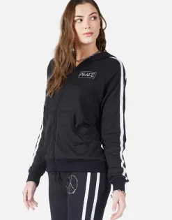 New Inner Peace Bones Zip Up Hoodie | Titi By Women Hoodies