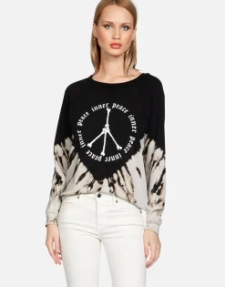 Cheap Inner Peace Sign L/S Vintage Pullover | Women Long Sleeve