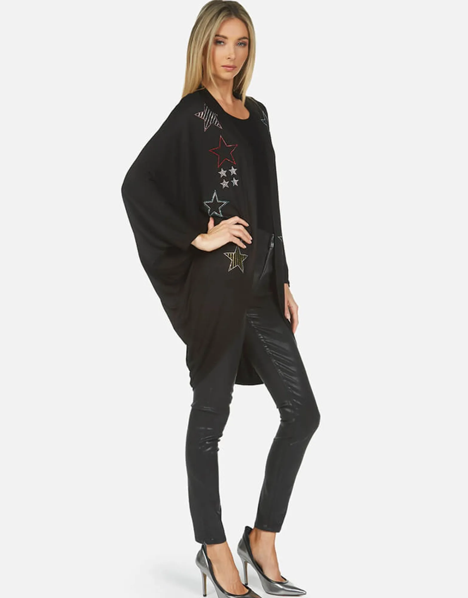 Cheap Isla Crystal Stars Long Sleeve Top Made In Los Angeles California Usa Women Sweaters & Knits